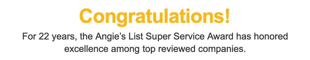 Congratulations to Tankless Concepts on Angie's List Super Service Award!